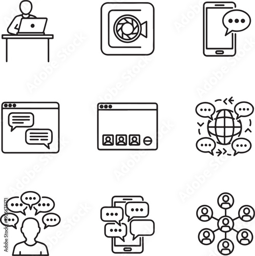 Specialized industrial engineering and technical icon set featuring blueprint security alerts sustainable battery energy global construction and $CO_2$ carbon footprint symbols.