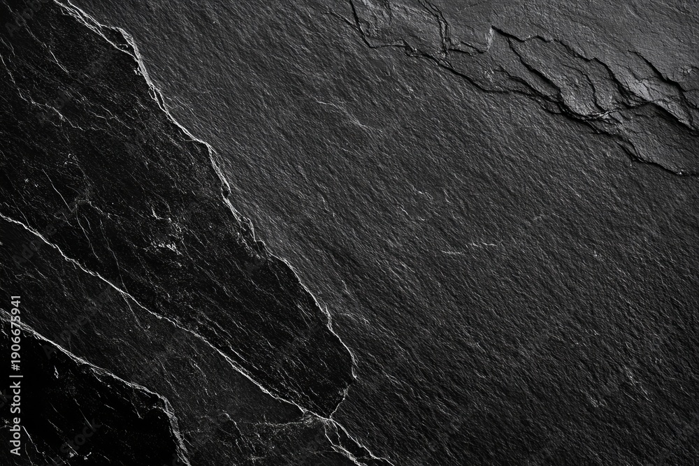 Fototapeta premium Dark grey and black slate texture with natural lines and details on a flat surface for design and decoration purposes
