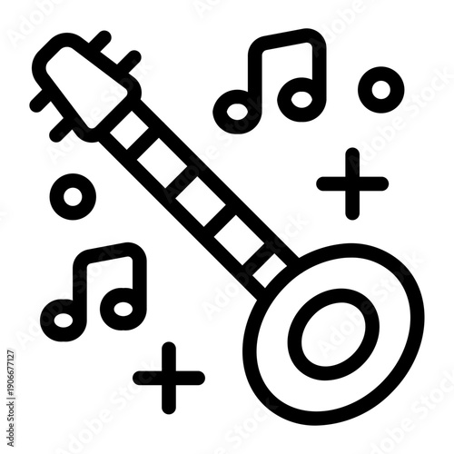 This Sitar icon is suitable for the Holi Festival in India.