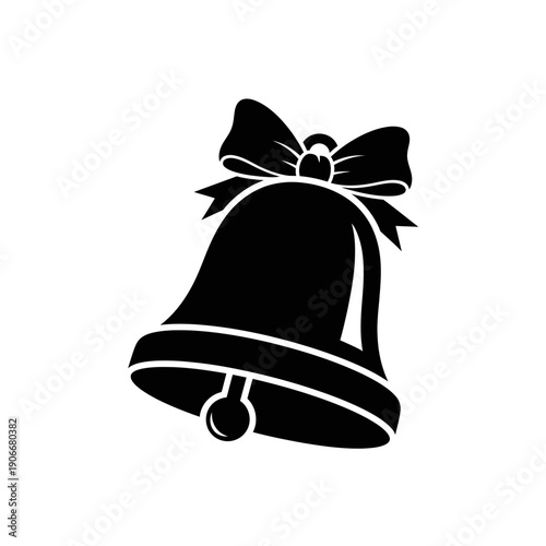 Silhouette of Jingle Bell for Christmas Music and Holiday Celebration Sounds