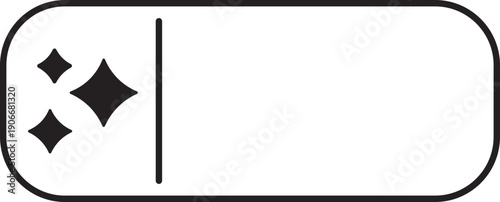 Ai assistance icon, generated by Ai media file. Search symbol. Sparkles with line.