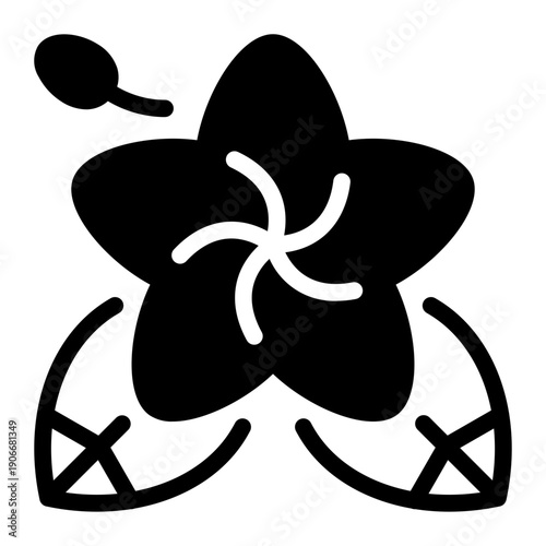 This Hibiscus icon is suitable for the Holi Festival in India.