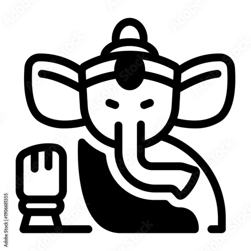 This Ganesha icon is suitable for the Holi Festival in India.