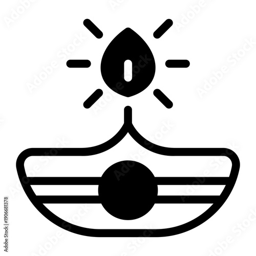 This Oil lamp icon is suitable for the Holi Festival in India.