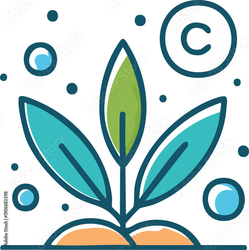 Net Zero Marine Ecology Graphic Illustration