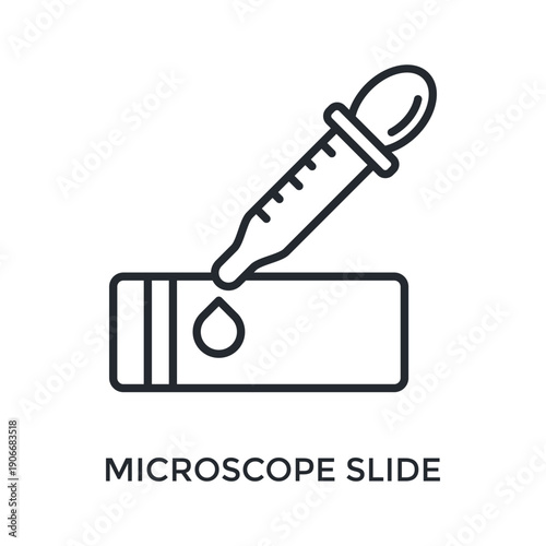 Microscope Slide Icon Outline Style. Vector Illustration For Graphic Design