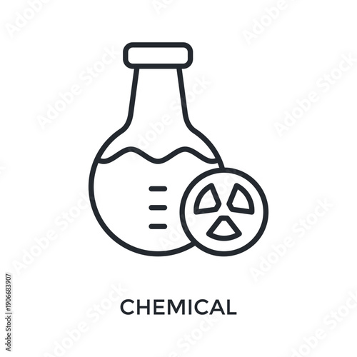 Chemical Icon Outline Style. Vector Illustration For Graphic Design