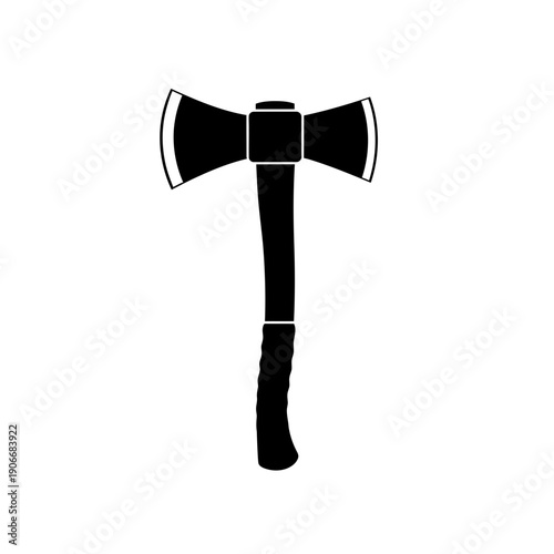 Silhouette of Tomahawk Throwing Axe for Native Weapon and Tactical Gear