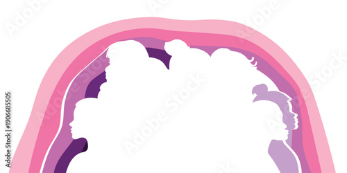 Colorful abstract shape with purple and pink hues