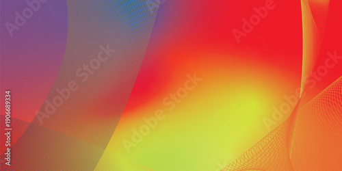 Abstract grainy gradient background with teal red yellow and black shapes on dark noisy backdrop