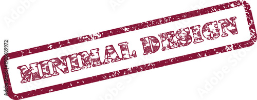 Authentic Minimal Design grunge effect rubber stamp mark for modern aesthetic branding