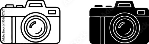 Black and white camera digital symbol