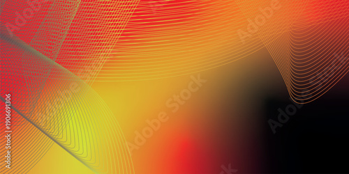 Abstract grainy gradient background with teal red yellow and black shapes on dark noisy backdrop