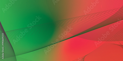 Colorful abstract shape background in teal green and magenta tones with noisy grain texture