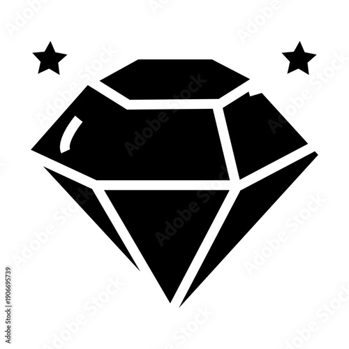 diamond vector illustration glyph icon
