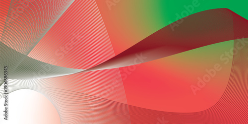 Colorful abstract shape background in teal green and magenta tones with noisy grain texture