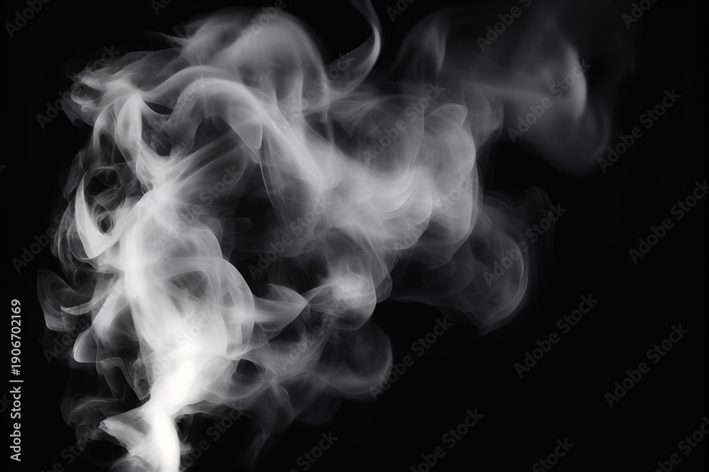 Fototapeta premium Soft White Incense Smoke Trail Overlay