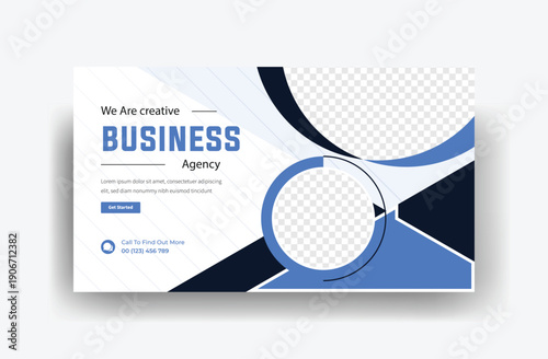 online business conference video thumbnail, unique Business ideas youtube thumbnail design creative template