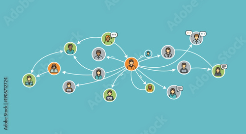 Conceptual illustration of good communication producing something good