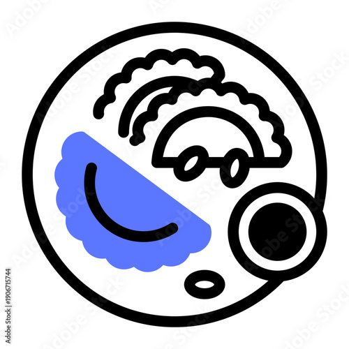 This Gujiya icon is suitable for Holi Indian Festival.