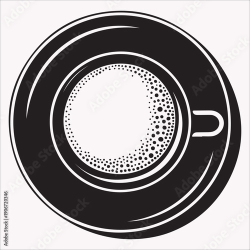 cappuccino silhouette vector illustration 