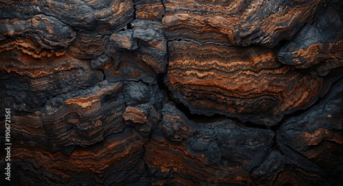 Wallpaper Mural Cross sectional view of iron ore beds and laminations Torontodigital.ca