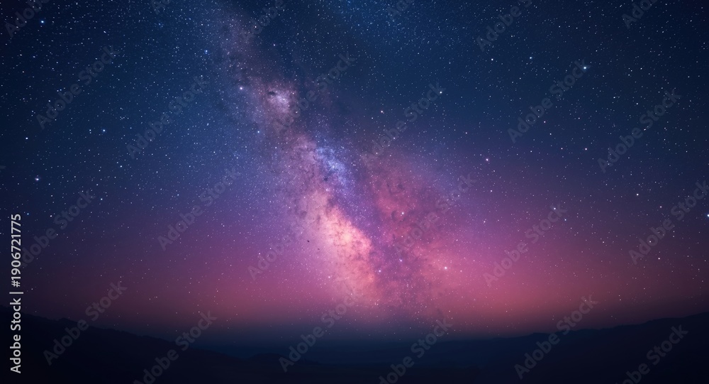 Fototapeta premium A star studded celestial backdrop featuring a richly colored gradient night sky