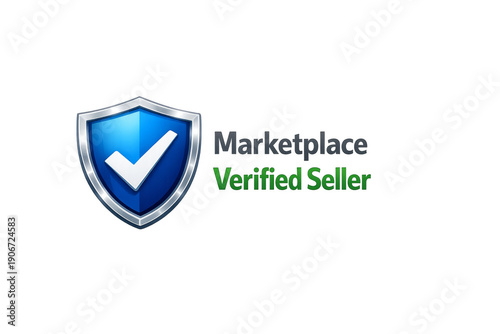 Free Download Verified seller marketplace protection shield with checkmark - GFXLoad