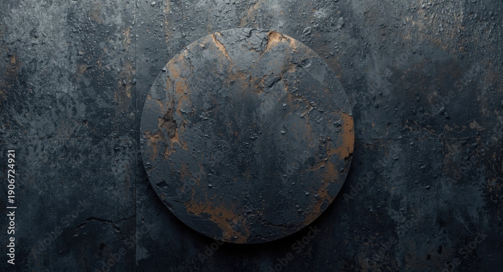 Fototapeta premium Exclusive round planet with textured surface