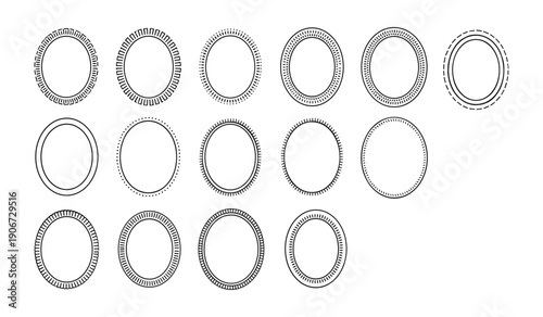 Sequential Progression of Dotted Line Circles Transforming into Solid and Spiral Outlines
