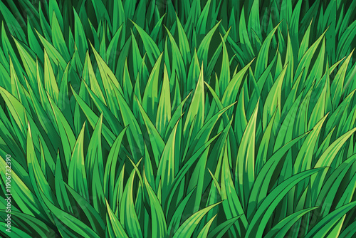 A dense and lush texture of vibrant green grass blades fills the entire frame, suggesting growth and natural beauty.
