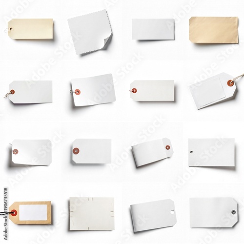 Wallpaper Mural Collection of An overhead view of a tag on a white surface. Torontodigital.ca