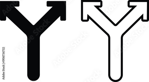 Arrow icon set in flat and line style, direction pointer symbol collection and group, black monochrome vector illustration isolated on transparent background for web and app interface