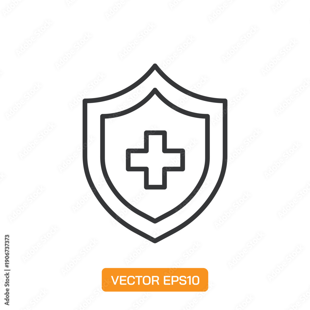 Obraz premium Protection Icons. Thin Line Symbol Elements Collection.