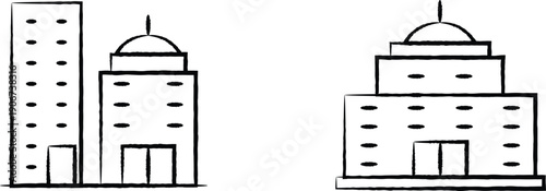 vector illustration of an old building,, 