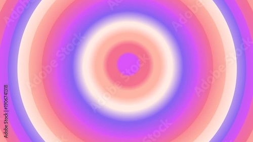Abstract Pastel Concentric Circles with Electric Lightning Spark Overlay - 4K Loop