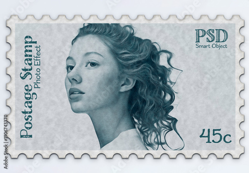 Vintage Postage Stamp Photo Effect