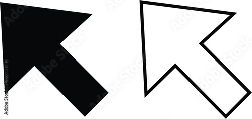 Arrow icon set in flat and line style, direction pointer symbol collection and group, black monochrome vector illustration isolated on transparent background for web and app interface