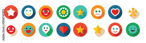 reaction icon set collection illustration