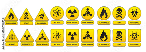 prevention and caution vector signs 