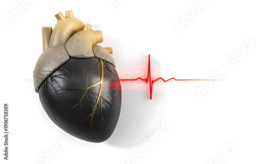 Realistic Human Heart Medical Illustration