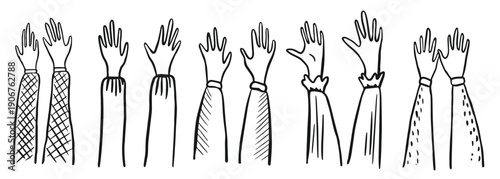  hands up hands vote hands clap applause likes group