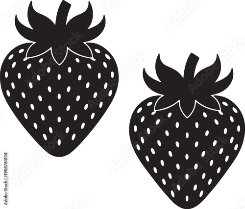 Strawberry Icon, which features a single, perfectly ripe strawberry with a detailed depiction of its shape and leaves