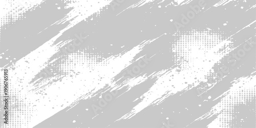 Vintage black and white abstract grunge background featuring a textured vector pattern with a rough grey paint design on an old dirty wall backdrop