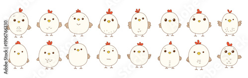  cute chicken clipart design illustration