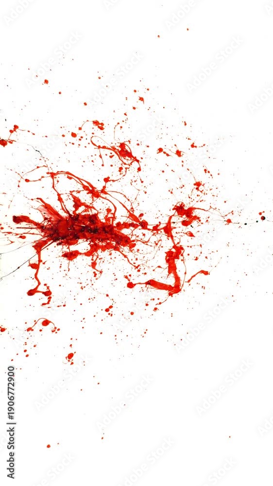 custom made wallpaper toronto digitalBlood Splash in Super Slow Motion . Isolated on White Background . High-Speed Cinematic Shot of Blood Droplets Forming Abstract Stain