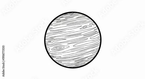Abstract elliptical shape with organic, wood-like line patterns