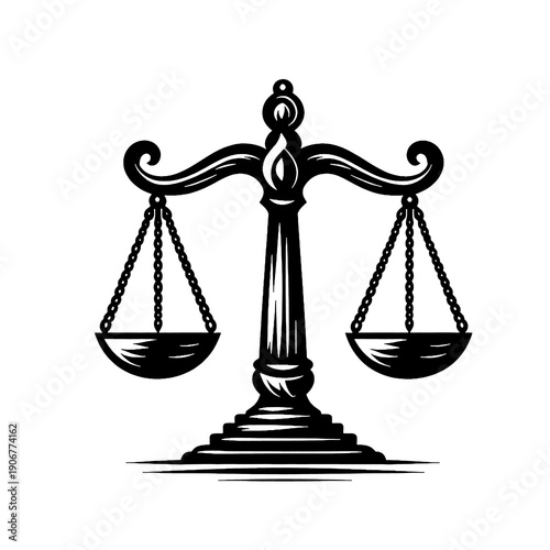 justice scale vector