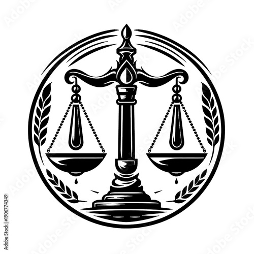 justice scale vector