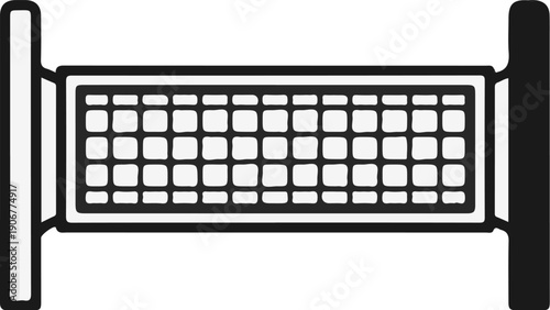 A stylized illustration of a sports net